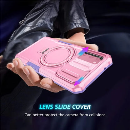 For Samsung Galaxy S20 FE 4G / FE 5G / S20 Lite / S20 FE 2022 Magnetic Case PC+TPU Phone Shell with Slide Camera Lid