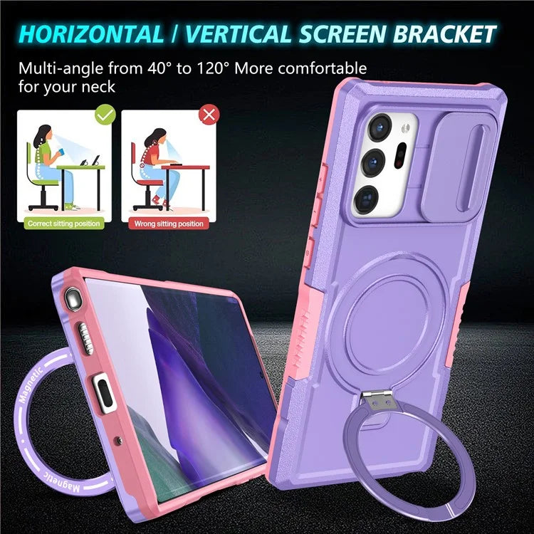 For Samsung Galaxy Note20 Ultra / Note20 Ultra 5G Case Anti-drop PC+TPU Phone Shell Compatible with MagSafe