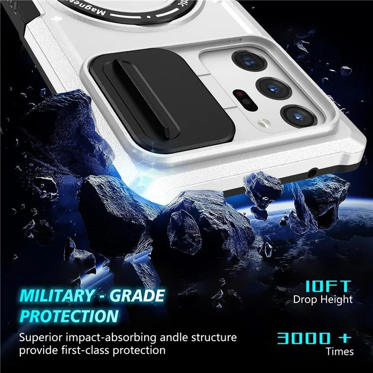 For Samsung Galaxy Note20 Ultra / Note20 Ultra 5G Case Anti-drop PC+TPU Phone Shell Compatible with MagSafe  /  White