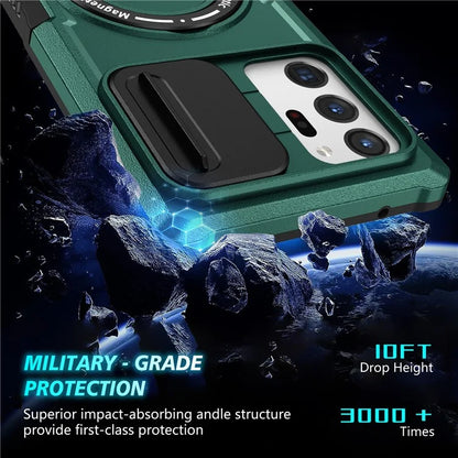 For Samsung Galaxy Note20 Ultra / Note20 Ultra 5G Case Anti-drop PC+TPU Phone Shell Compatible with MagSafeish Green
