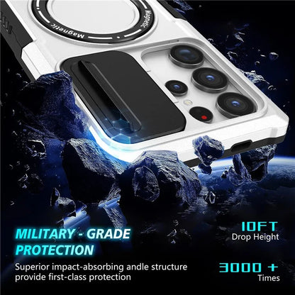 For Samsung Galaxy S24 Ultra Case PC+TPU Phone Cover with Lens Lid Compatible with MagSafe