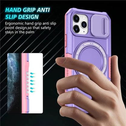 For iPhone 11 Pro Case Compatible with MagSafe PC+TPU Camera Protection Phone Cover