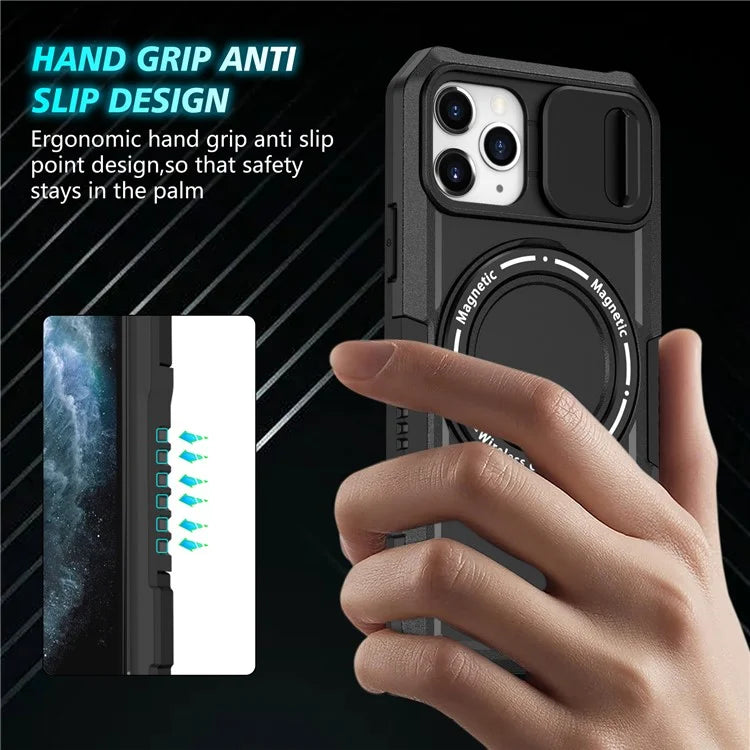 For iPhone 11 Pro Case Compatible with MagSafe PC+TPU Camera Protection Phone Cover
