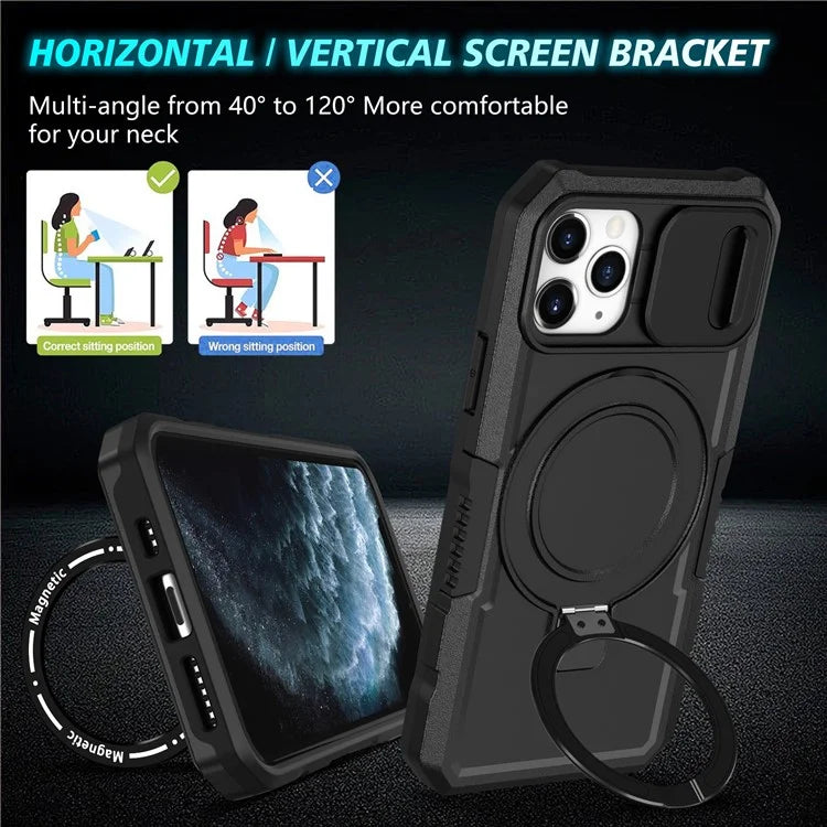 For iPhone 11 Pro Case Compatible with MagSafe PC+TPU Camera Protection Phone Cover
