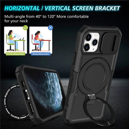 For iPhone 11 Pro Case Compatible with MagSafe PC+TPU Camera Protection Phone Cover