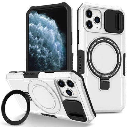 For iPhone 11 Pro Case Compatible with MagSafe PC+TPU Camera Protection Phone Cover / White