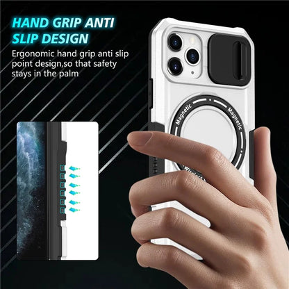 For iPhone 11 Pro Case Compatible with MagSafe PC+TPU Camera Protection Phone Cover / White