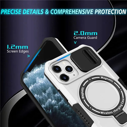 For iPhone 11 Pro Case Compatible with MagSafe PC+TPU Camera Protection Phone Cover / White