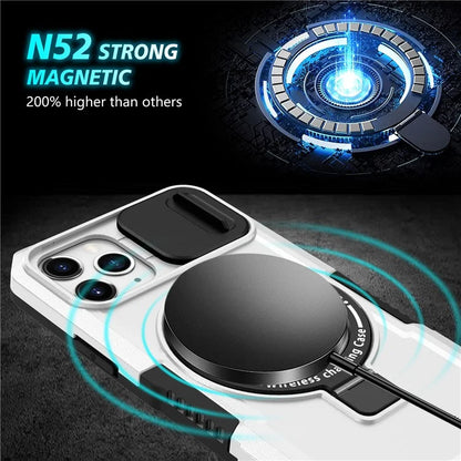 For iPhone 11 Pro Case Compatible with MagSafe PC+TPU Camera Protection Phone Cover / White