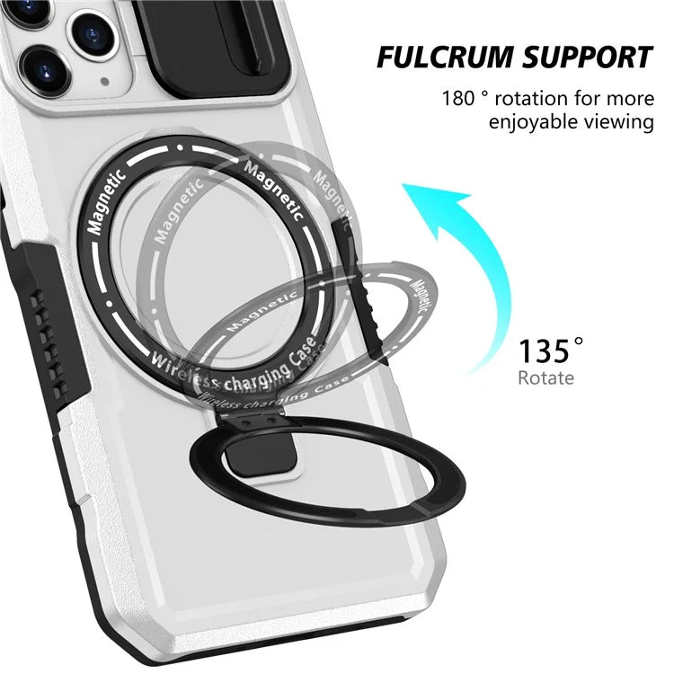 For iPhone 11 Pro Case Compatible with MagSafe PC+TPU Camera Protection Phone Cover / White