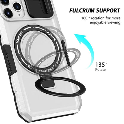 For iPhone 11 Pro Case Compatible with MagSafe PC+TPU Camera Protection Phone Cover / White