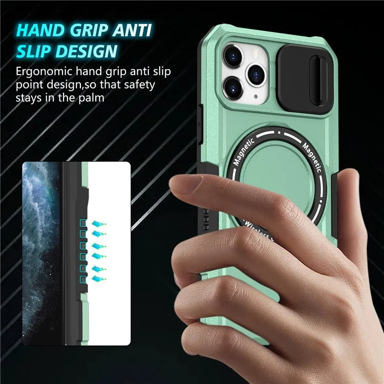 For iPhone 11 Pro Case Compatible with MagSafe PC+TPU Camera Protection Phone Cover