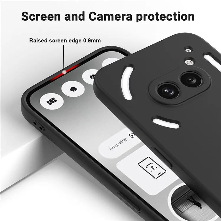 For Nothing Phone (2a) Case with Hand Strap Soft Lining Liquid Silicone Phone Cover