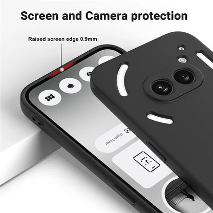 For Nothing Phone (2a) Case with Hand Strap Soft Lining Liquid Silicone Phone Cover