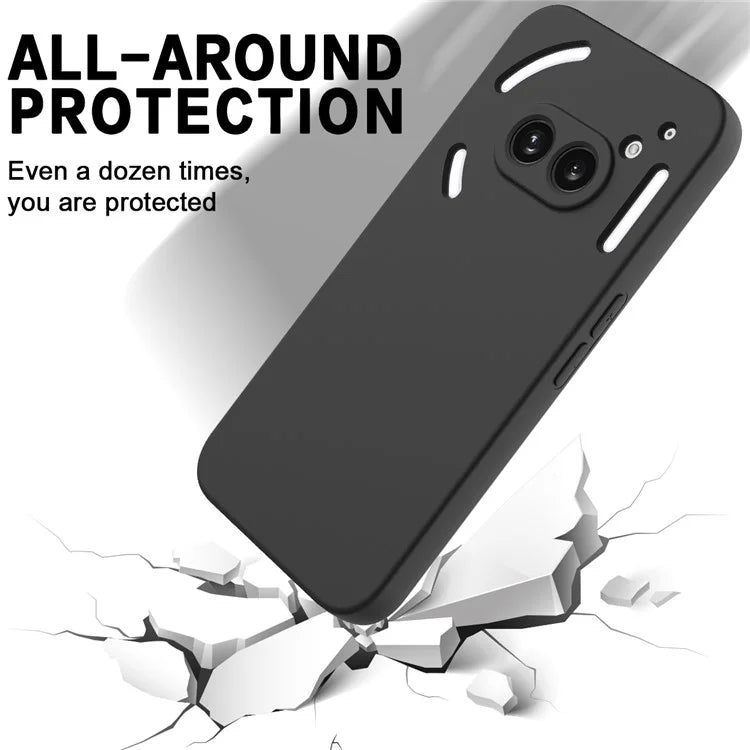For Nothing Phone (2a) Case with Hand Strap Soft Lining Liquid Silicone Phone Cover
