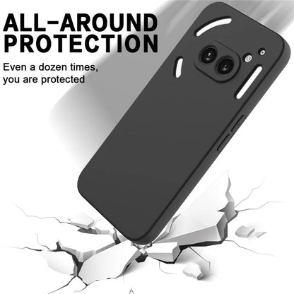 For Nothing Phone (2a) Case with Hand Strap Soft Lining Liquid Silicone Phone Cover