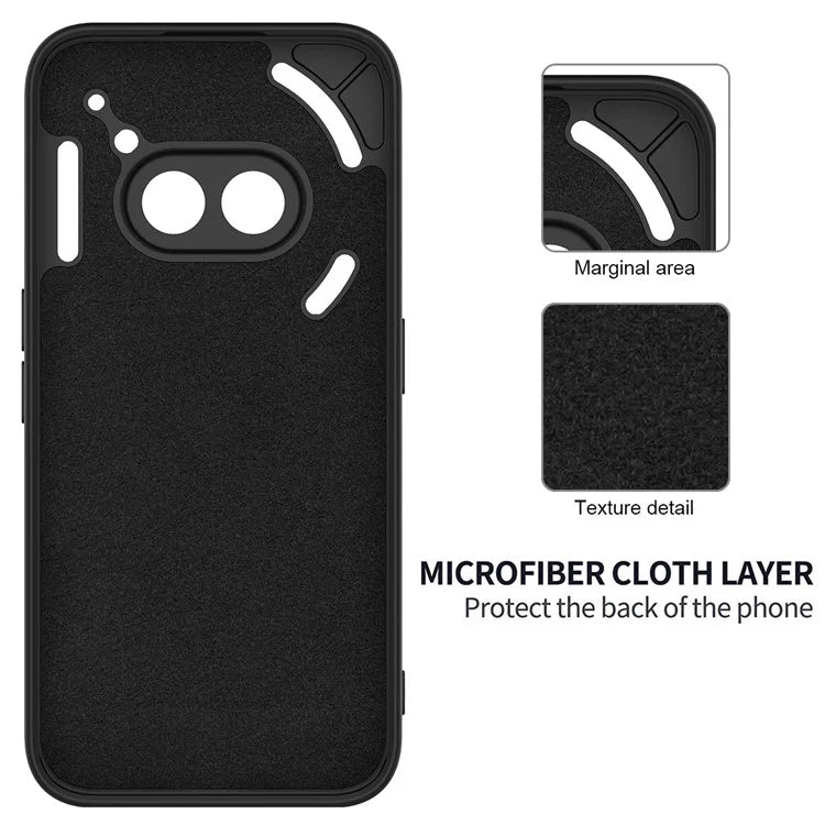 For Nothing Phone (2a) Case with Hand Strap Soft Lining Liquid Silicone Phone Cover