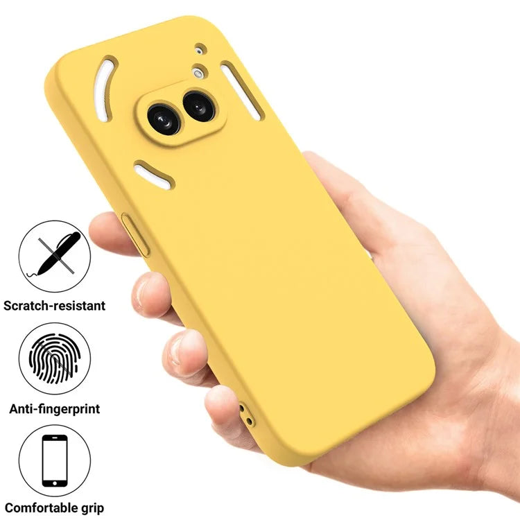 For Nothing Phone (2a) Case with Hand Strap Soft Lining Liquid Silicone Phone Cover