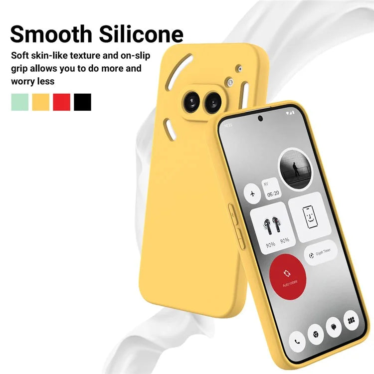 For Nothing Phone (2a) Case with Hand Strap Soft Lining Liquid Silicone Phone Cover