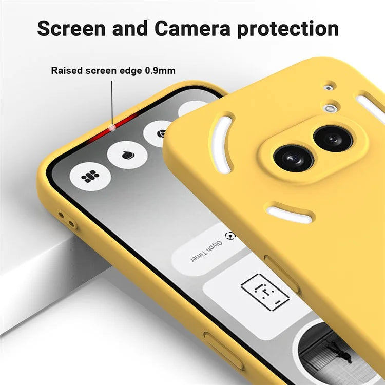 For Nothing Phone (2a) Case with Hand Strap Soft Lining Liquid Silicone Phone Cover