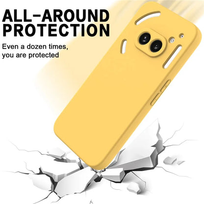 For Nothing Phone (2a) Case with Hand Strap Soft Lining Liquid Silicone Phone Cover