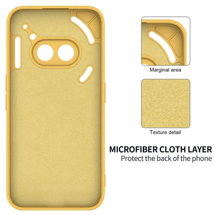 For Nothing Phone (2a) Case with Hand Strap Soft Lining Liquid Silicone Phone Cover