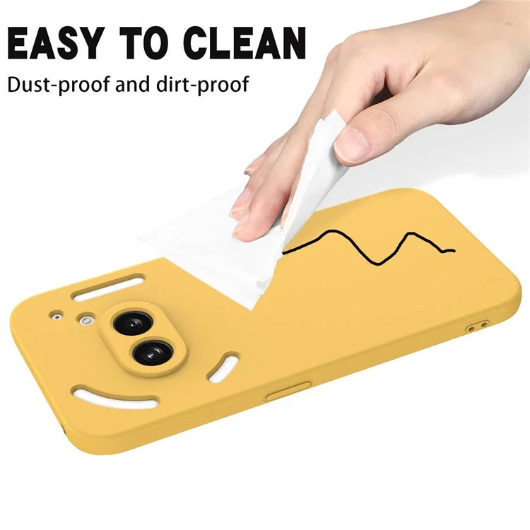 For Nothing Phone (2a) Case with Hand Strap Soft Lining Liquid Silicone Phone Cover