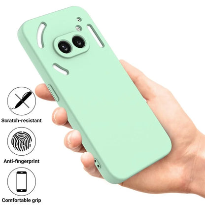 For Nothing Phone (2a) Case with Hand Strap Soft Lining Liquid Silicone Phone Cover