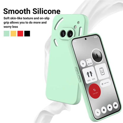 For Nothing Phone (2a) Case with Hand Strap Soft Lining Liquid Silicone Phone Cover