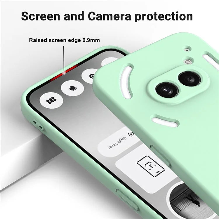 For Nothing Phone (2a) Case with Hand Strap Soft Lining Liquid Silicone Phone Cover