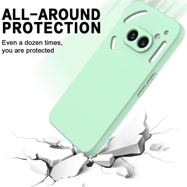 For Nothing Phone (2a) Case with Hand Strap Soft Lining Liquid Silicone Phone Cover