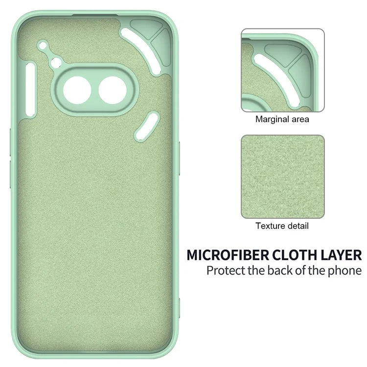 For Nothing Phone (2a) Case with Hand Strap Soft Lining Liquid Silicone Phone Cover