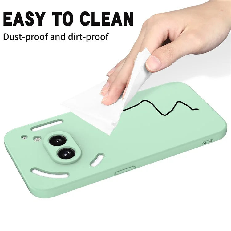 For Nothing Phone (2a) Case with Hand Strap Soft Lining Liquid Silicone Phone Cover
