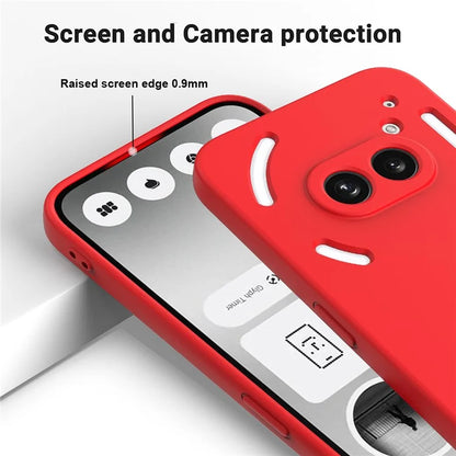 For Nothing Phone (2a) Case with Hand Strap Soft Lining Liquid Silicone Phone Cover