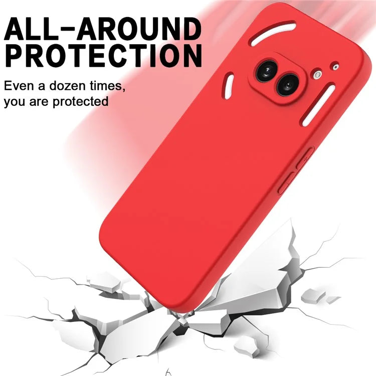 For Nothing Phone (2a) Case with Hand Strap Soft Lining Liquid Silicone Phone Cover