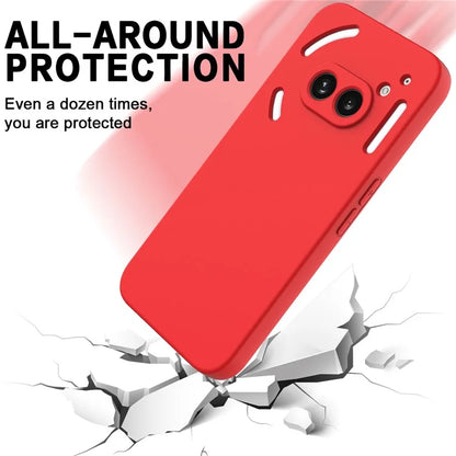 For Nothing Phone (2a) Case with Hand Strap Soft Lining Liquid Silicone Phone Cover