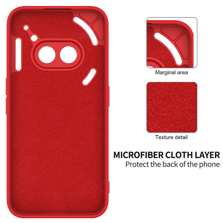 For Nothing Phone (2a) Case with Hand Strap Soft Lining Liquid Silicone Phone Cover