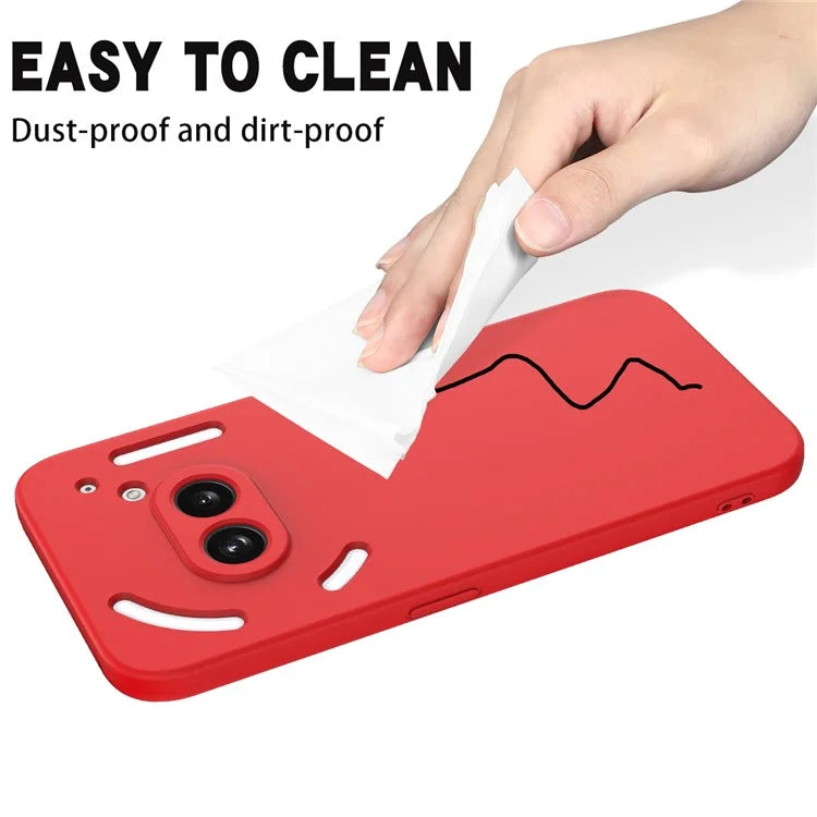 For Nothing Phone (2a) Case with Hand Strap Soft Lining Liquid Silicone Phone Cover