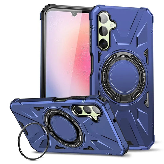 For Samsung Galaxy A05 4G Case TPU+PC Magnetic Phone Cover with Ring Kickstand