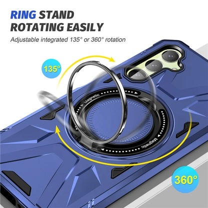 For Samsung Galaxy A05 4G Case TPU+PC Magnetic Phone Cover with Ring Kickstand