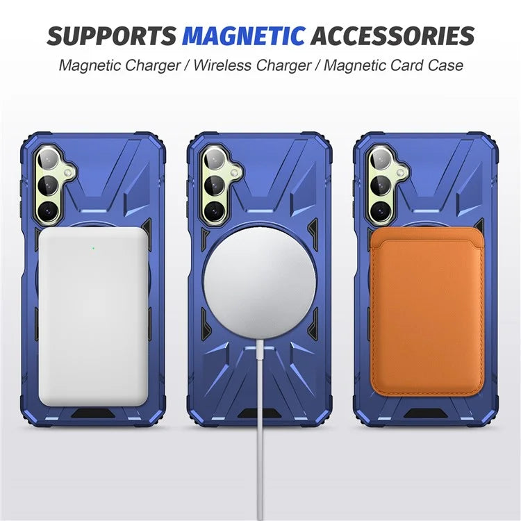 For Samsung Galaxy A05 4G Case TPU+PC Magnetic Phone Cover with Ring Kickstand