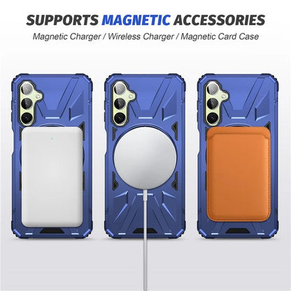 For Samsung Galaxy A05 4G Case TPU+PC Magnetic Phone Cover with Ring Kickstand