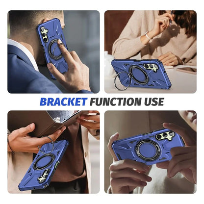 For Samsung Galaxy A05 4G Case TPU+PC Magnetic Phone Cover with Ring Kickstand