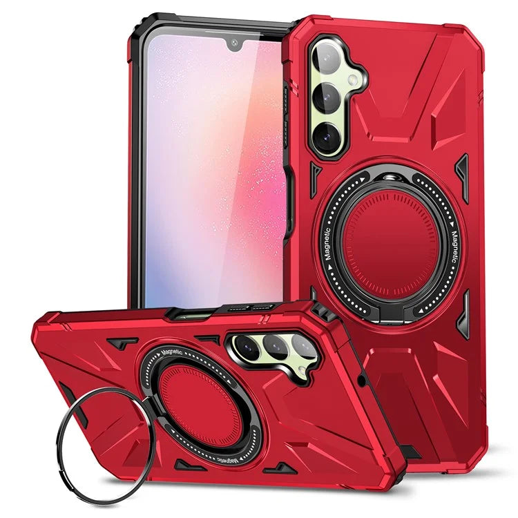 For Samsung Galaxy A05 4G Case TPU+PC Magnetic Phone Cover with Ring Kickstand