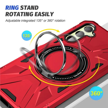For Samsung Galaxy A05 4G Case TPU+PC Magnetic Phone Cover with Ring Kickstand