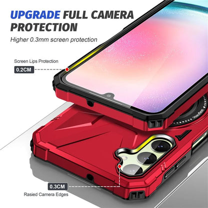 For Samsung Galaxy A05 4G Case TPU+PC Magnetic Phone Cover with Ring Kickstand