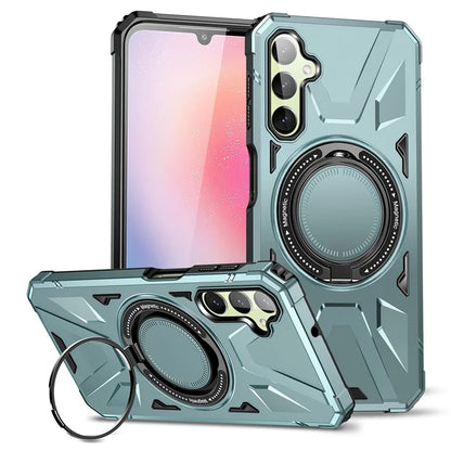 For Samsung Galaxy A05 4G Case TPU+PC Magnetic Phone Cover with Ring Kickstand