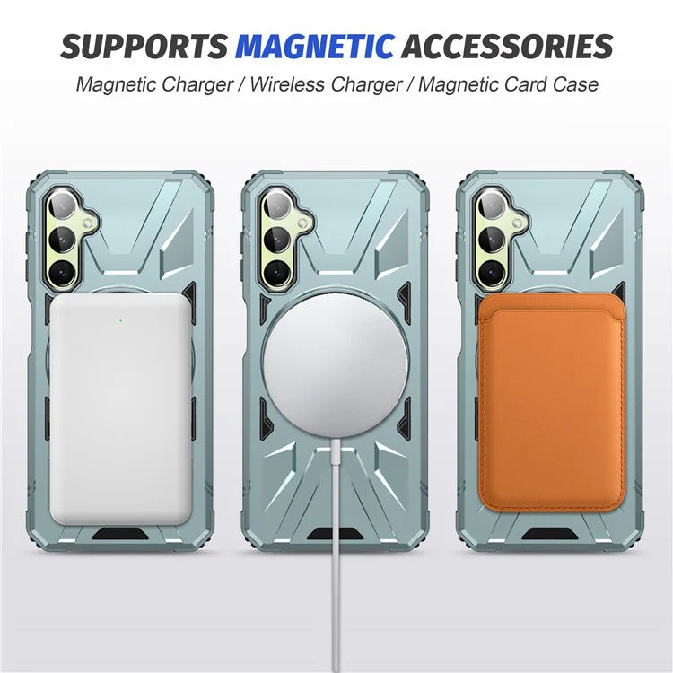 For Samsung Galaxy A05 4G Case TPU+PC Magnetic Phone Cover with Ring Kickstand
