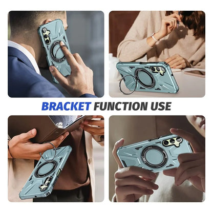 For Samsung Galaxy A05 4G Case TPU+PC Magnetic Phone Cover with Ring Kickstand