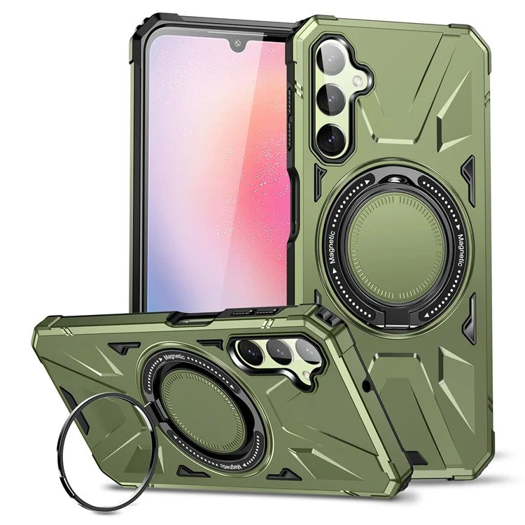 For Samsung Galaxy A05 4G Case TPU+PC Magnetic Phone Cover with Ring Kickstand
